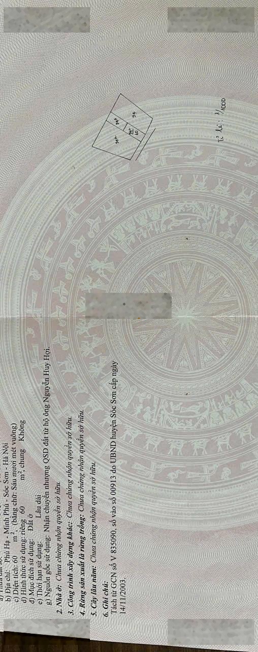 Bán nhanh trong tuần lô đất đẹp 60m2 Tại Phú Hạ Kim Anh Hà Nội