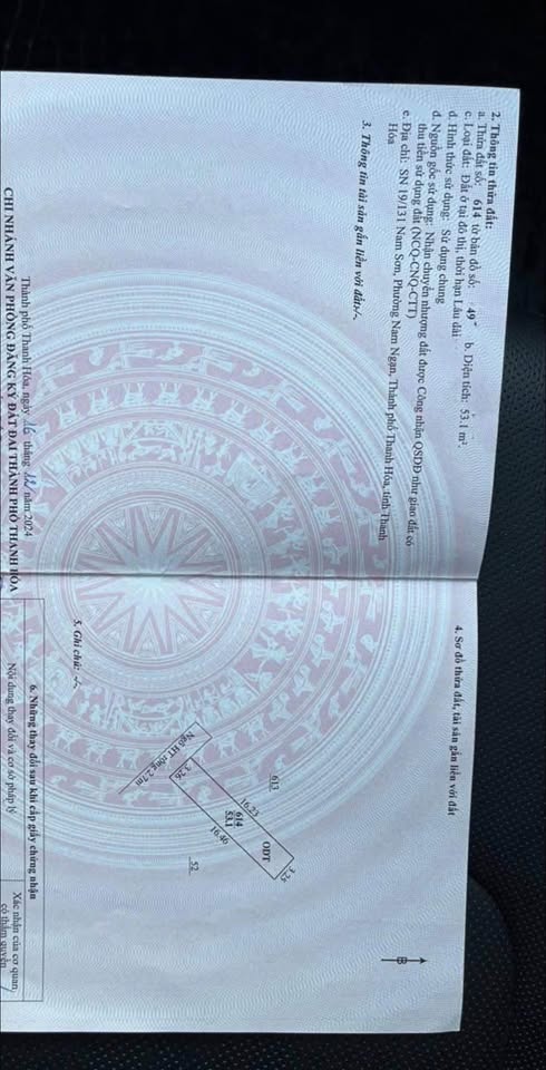 Bán lô đất mặt bằng 3037, Nam Ngạn, Thanh Hóa, giá 2.65 tỷ