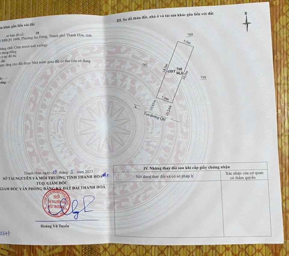 Bán đất tặng nhà cấp 4 tại khu tái định cư Núi Long, thành phố Thanh Hóa