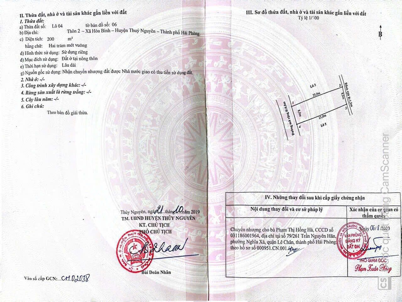 Bán nhà riêng huyện Thủy Nguyên, thành phố Hải Phòng, giá 4 tỷ