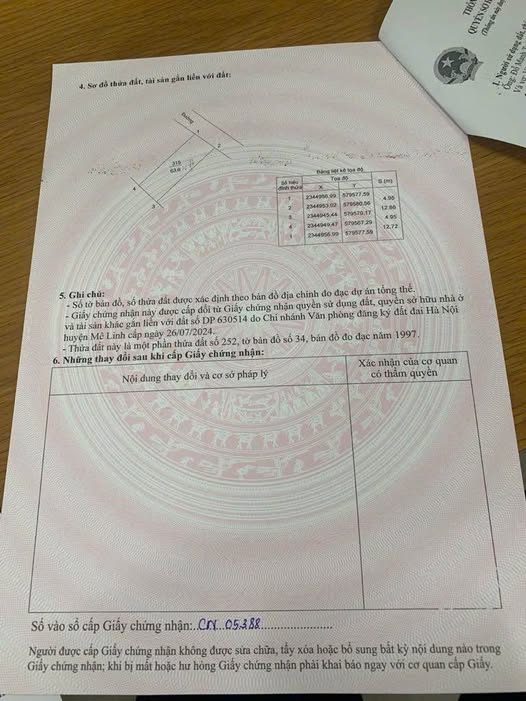 Bán đất huyện Mê Linh, thành phố Hà Nội, giá 3,6 tỷ