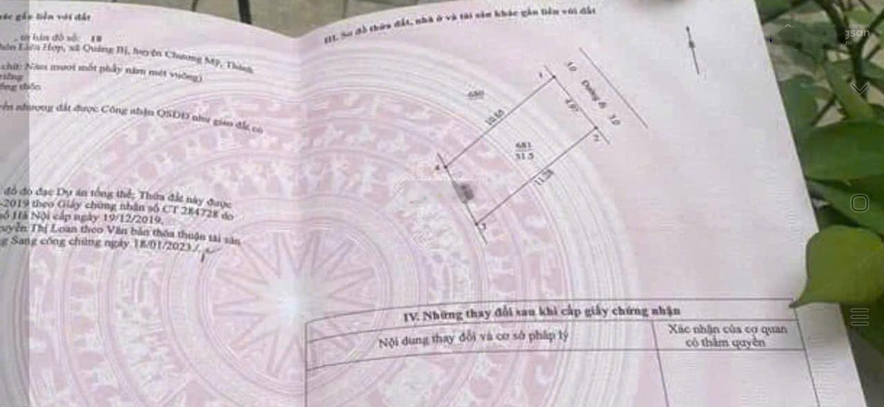 Đất thôn Liên Hợp xã Quảng Bị - Chương Mỹ - HN Giá 2 tỷ