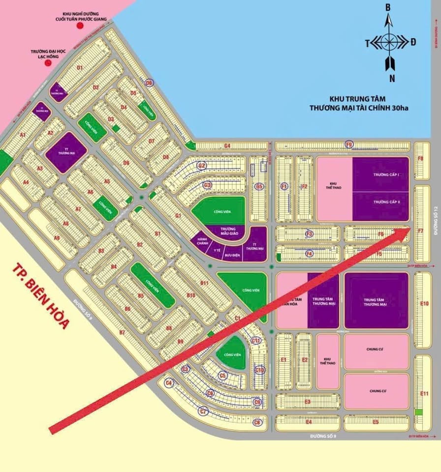 Bán đất 87.5m² tại khu dân cư Lavender, Tân Triều, Vĩnh Cửu, ngang 5m, hướng Tây