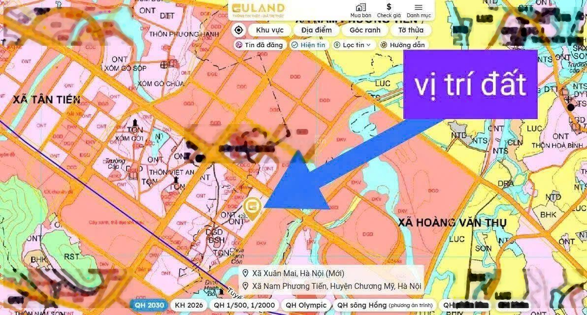 Không nhanh tay chỉ vào Cà Mau mới mua được 80,2, 86m2 mặt tiền 7m, từ 1,5 tỷ Chương Mỹ