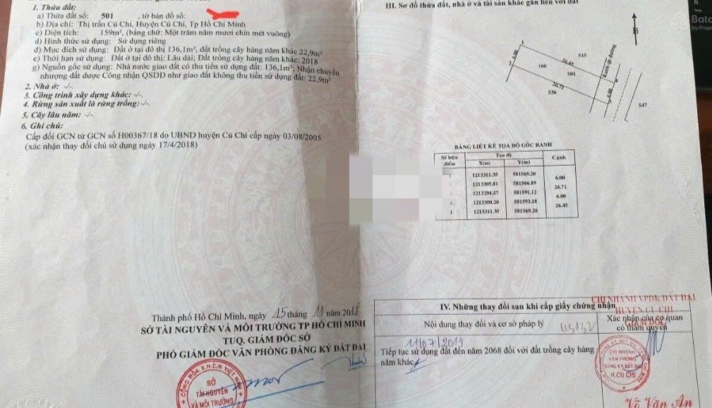 Chủ đang ngộp bank cần bán lô đất Đ.Nguyễn Văn Khạ gần cầu vượt Củ Chi, DT 159m2 giá 830tr, SHR