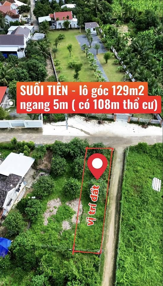 Bán lô góc 2 mặt tiền Suối Tiên, Diên Khánh, giá 850 triệu