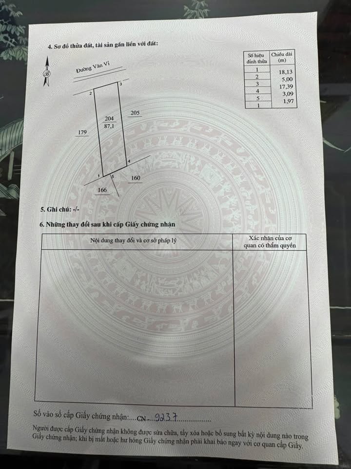 Cần bán lô đất mặt đường Văn Vỉ, đối diện tái định cư Phai Luông, gần đường Hùng Vương