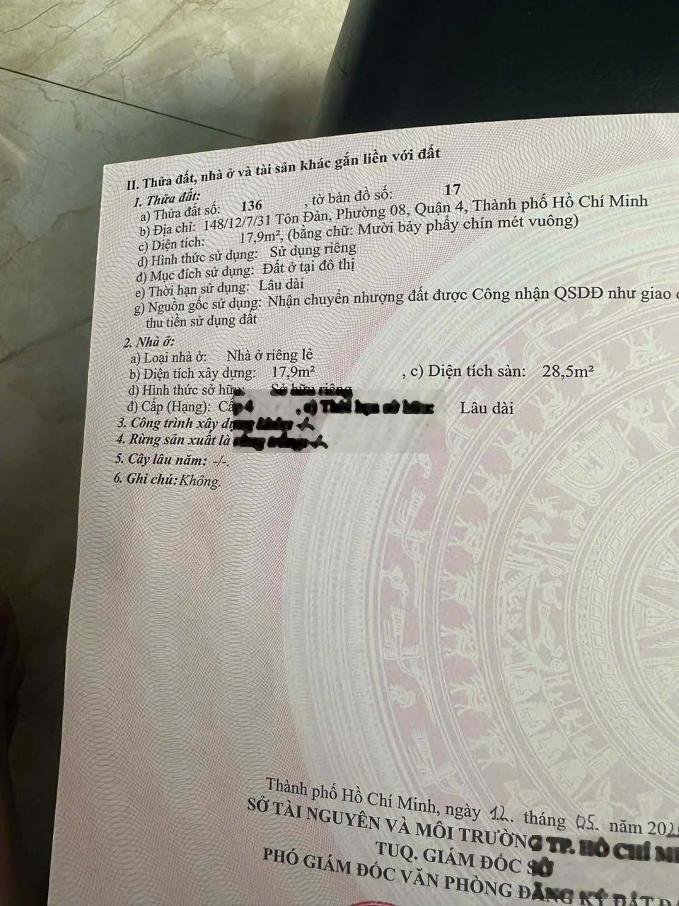 Mua bán nhà quận 4, 18m2 dân cư hiện hữu, nhà củ tiện sửa chữa, phường Khánh hội !