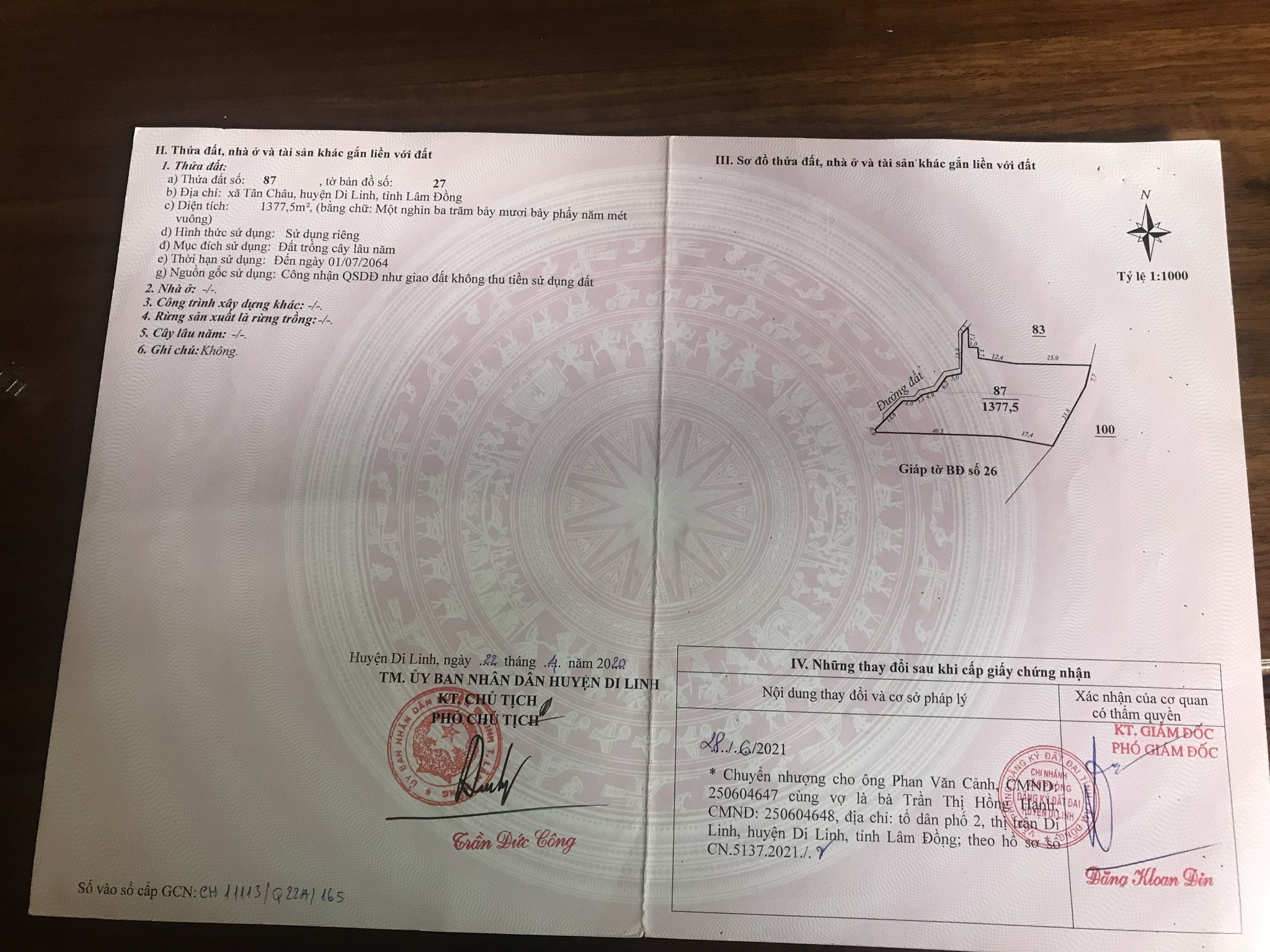 Bán đất huyện Di Linh, tỉnh Lâm Đồng, giá 650 triệu