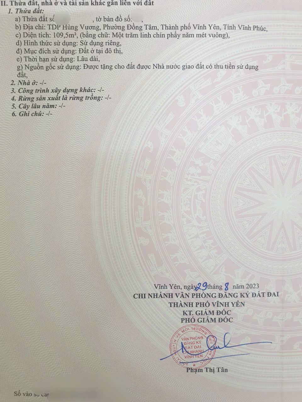 Bán nhà 2 tầng, trục đường chính Hùng Vương, Hội Hợp, Vĩnh Yên