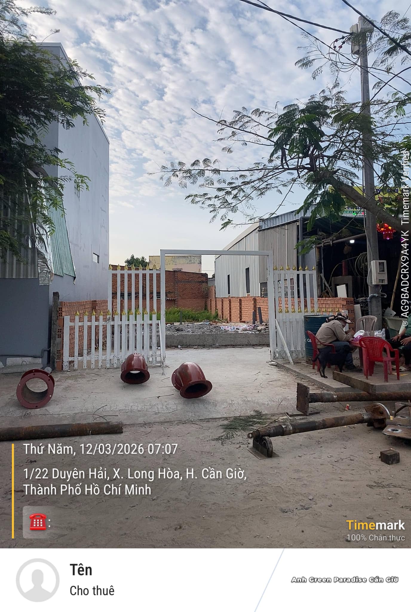 Bán đất nền mặt tiền đường sân banh Long Hoà, Cần Giờ, 543m2 thổ cư, nở hậu lớn, giá 40 triệu/m2