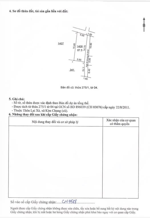 Bán đất diện tích 87.5m2, lô góc tại Lai Xá, Kim Chung