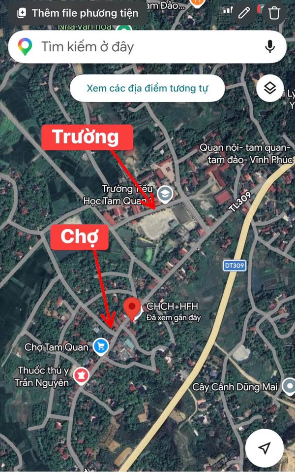 Bán đất mặt tiền kinh doanh sầm uất tại cổng chợ Tam Quan, Vĩnh Phúc