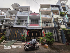 Bán nhà mặt tiền khu vip Cư Xá Phú Lâm D, Bình Phú, gần chợ Hồ Trọng Quý và công viên Bình Phú, 3 tầng, 4 phòng ngủ