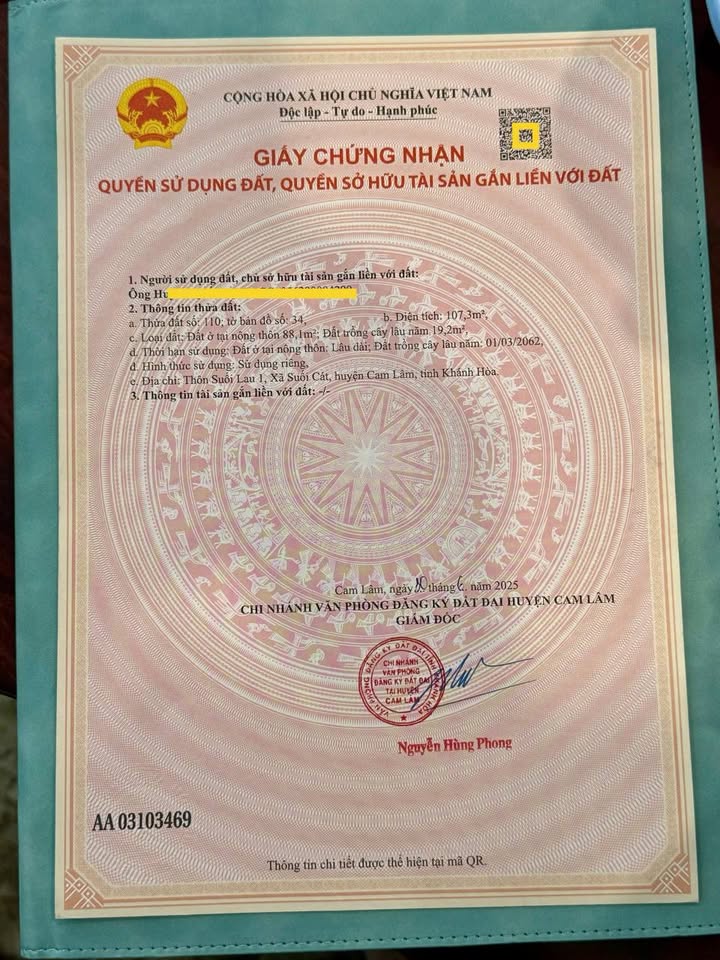 Bán nhanh 2 lô đất liền kề khu Bàn Cờ Suối Cát, Cam Lâm, Khánh Hòa, giá 850 triệu