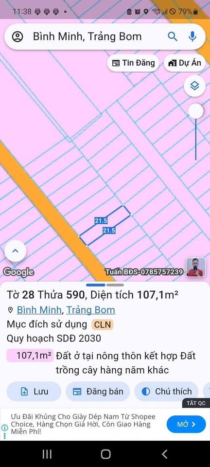 Bán đất sổ riêng Bình Minh, Đồng Nai, gần trường học