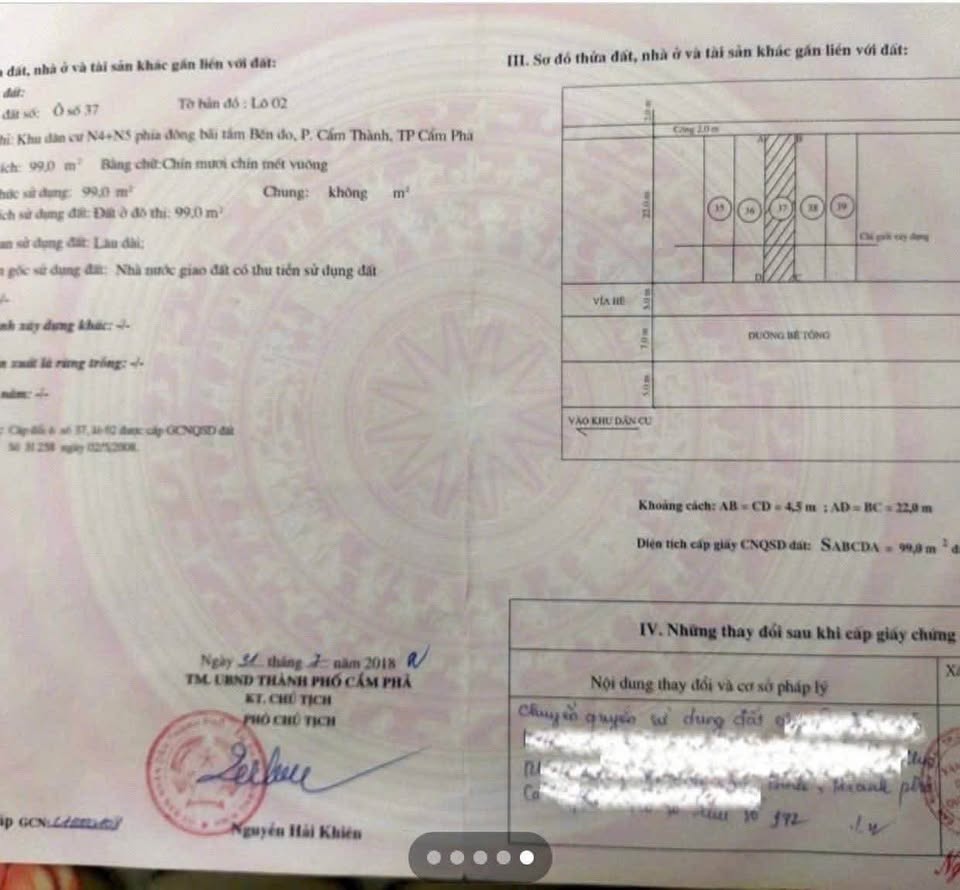 Bán lô đất Đông Bến Do, Cẩm Thành, Cẩm Phả