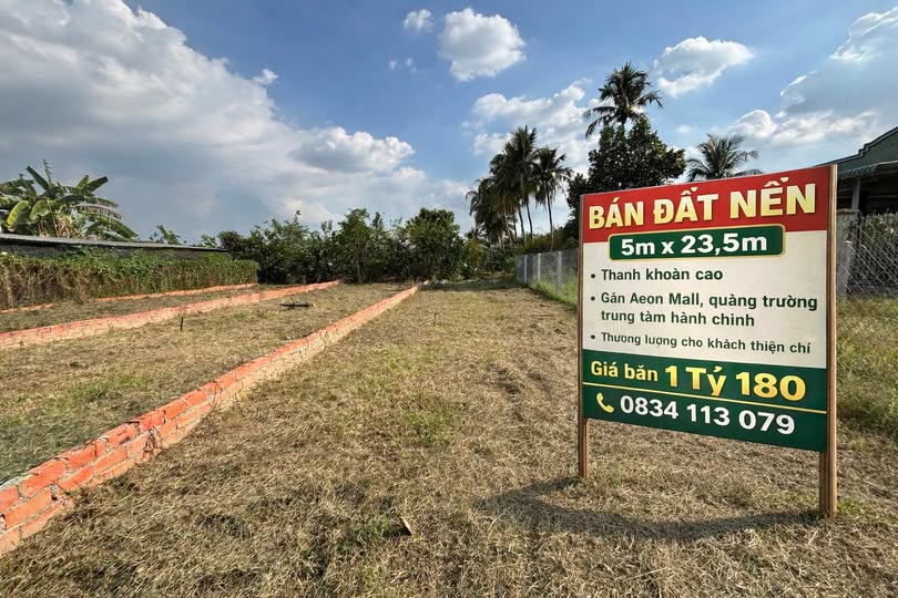 Bán lô đất đẹp tại Mỹ Hưng, Mỹ Phong, Mỹ Tho, diện tích 117.5m², vị trí đắc địa, gần Aeon Mall