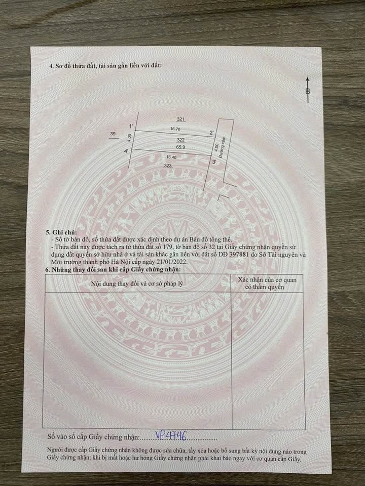 Bán lô đất 65,9m² – sổ đỏ chính chủ tại Tiên Trượng, Xuân Mai