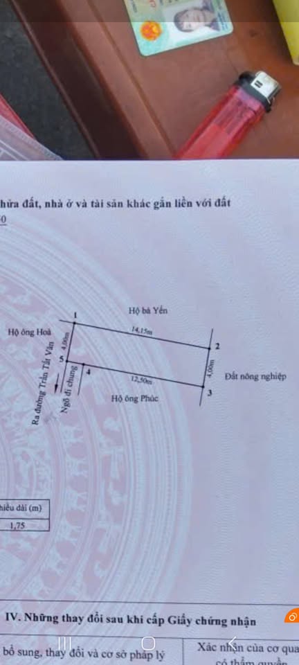 Bán lô đất mặt ngõ tuyến 2 Trần Tất Văn, Phù Liễn, Hải Phòng, giá 1.4 tỷ