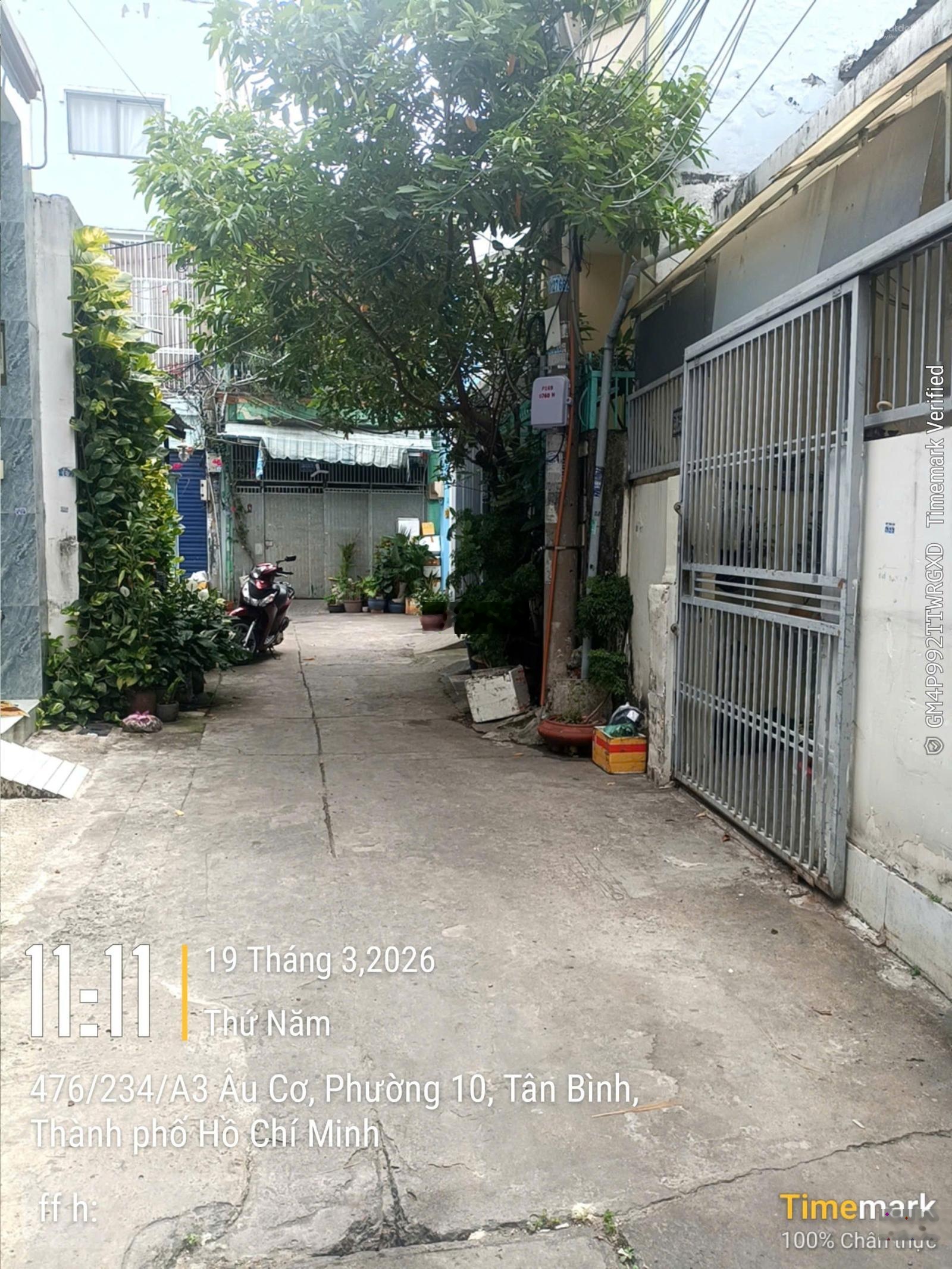 536// Âu Cơ Phường 10 Tân Bình hẻm ôtô nhỏ DT 5x 12.5m. 1 trệt 1 lửng