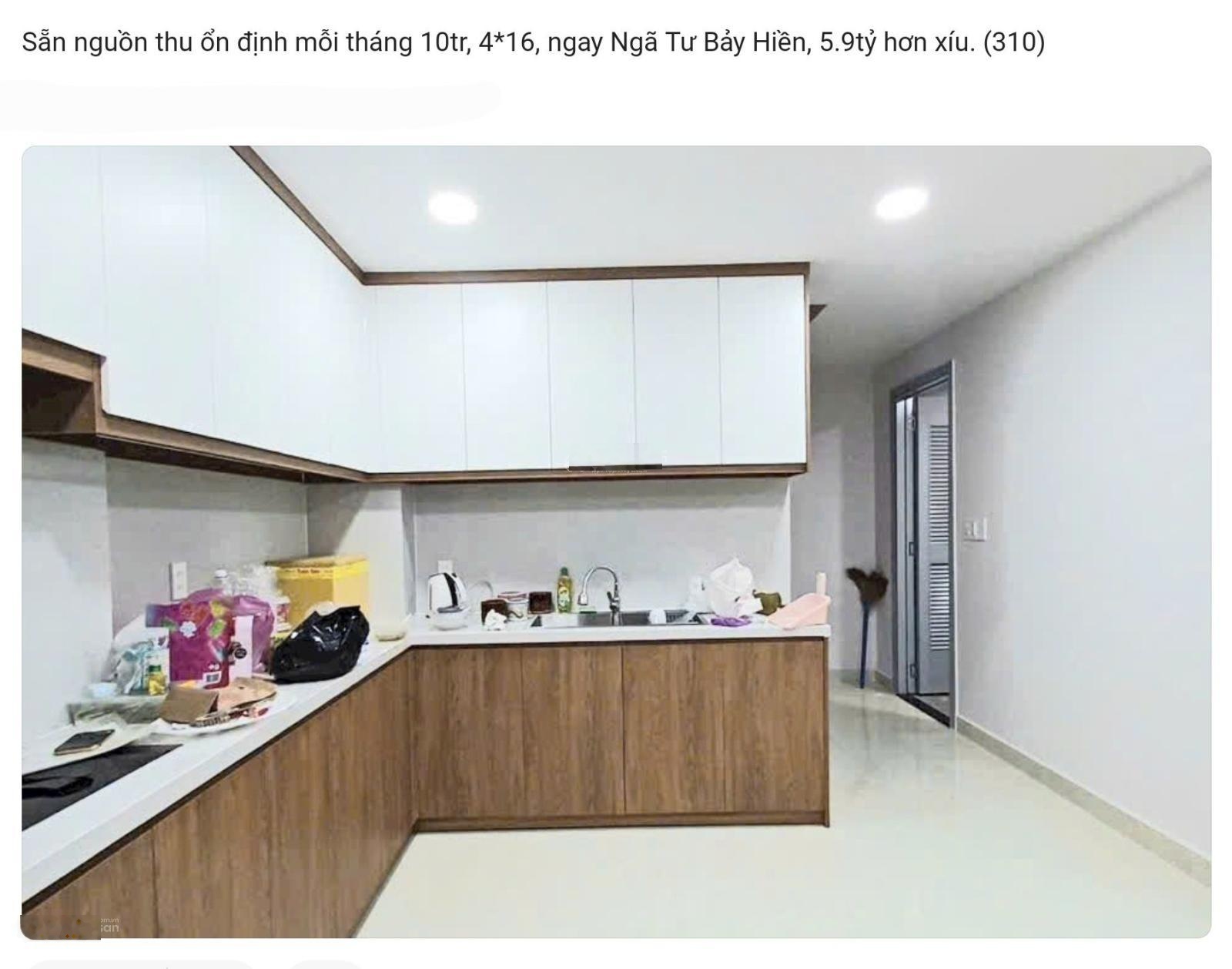 Sẵn nguồn thu ổn định mỗi tháng 10tr, 4*16, ngay Ngã Tư Bảy Hiền, 5.9 tỷ hơn xíu