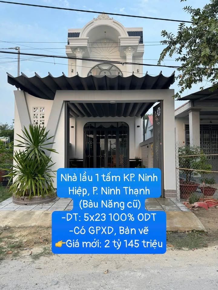 Nhà xây mới 5m x 23m, full thổ cư, gần mặt tiền DT781, Tây Ninh