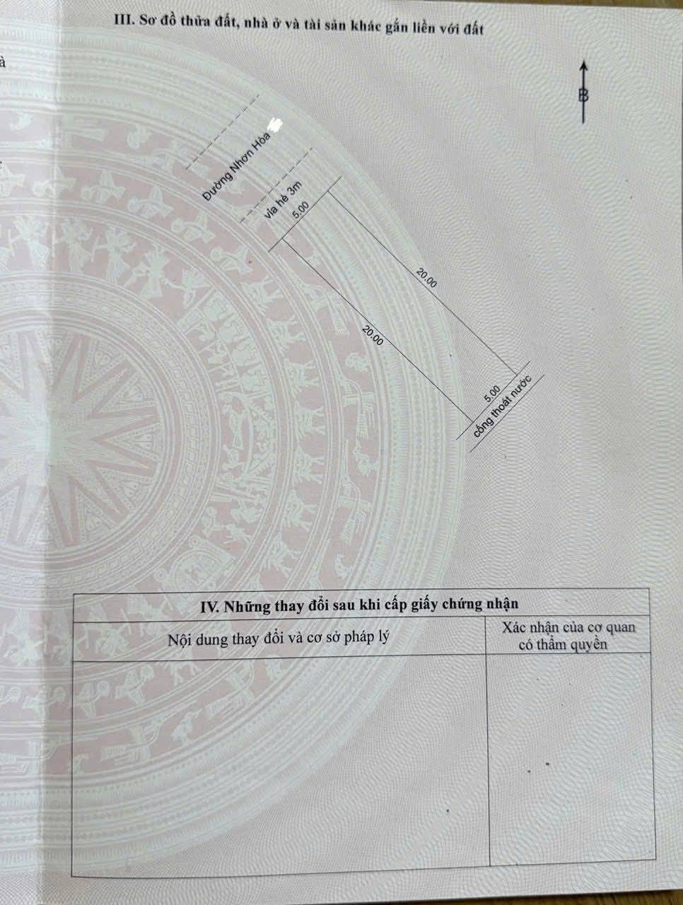 Bán đất 100m2 mặt tiền Nhơn Hoà, gần Nguyễn Đình Tứ, sạch đẹp không cống trụ