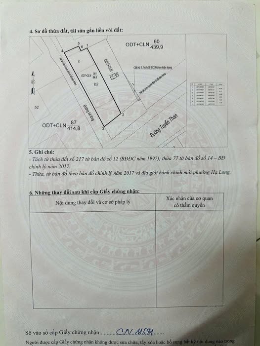 Bán đất mặt đường Tuyển Than, Cột 8, Hồng Hà, Hạ Long, diện tích 84m2, lô góc 2 mặt thoáng, giá 5 tỷ