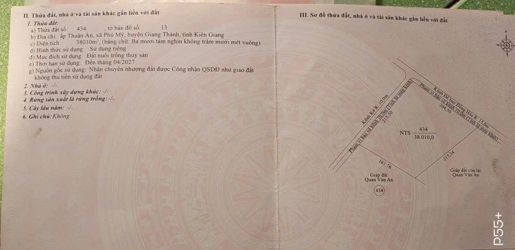 Bán đất huyện Giang Thành, tỉnh Kiên Giang