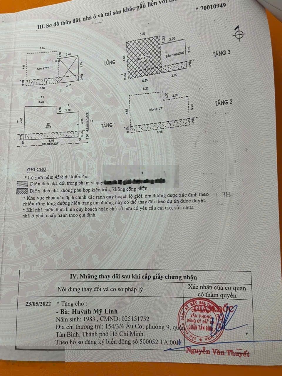 Bán NR hẻm 2 xẹt đẹp tại Âu Cơ, 5,5 tỷ, 45m2, 6PN, 3WC, ngõ rộng 2m