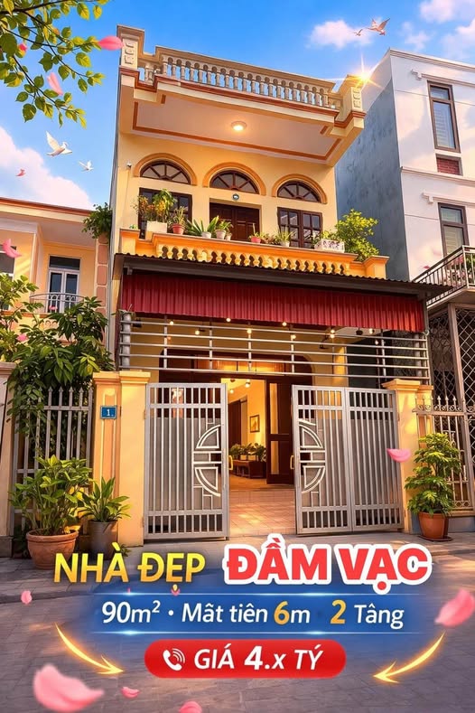 Đất vàng Sông Lô 90m2 mặt tiền 6m, tặng nhà, gần phố ăn chơi