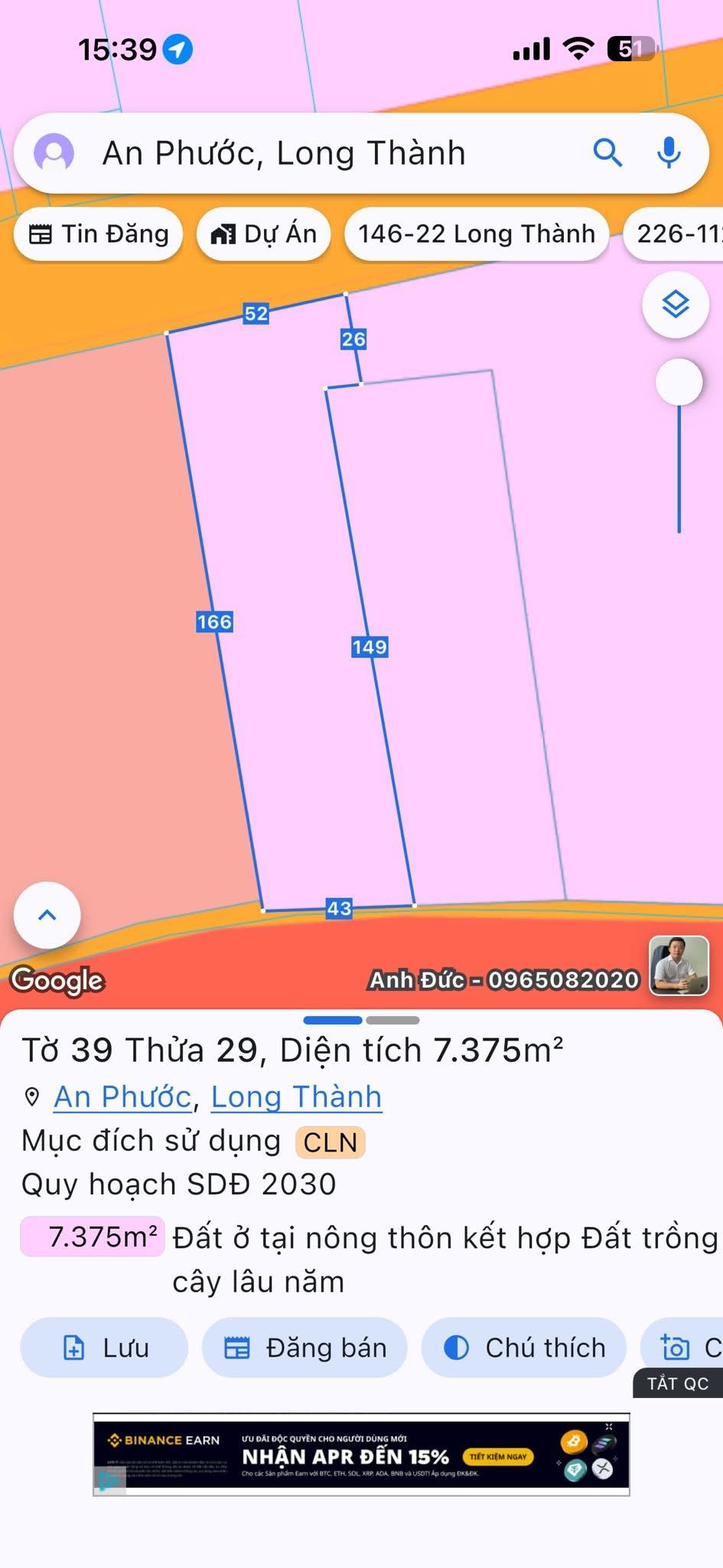 Bán mảnh đất diện tích 1.4 mẫu, mặt tiền khu công nghiệp Long Đức