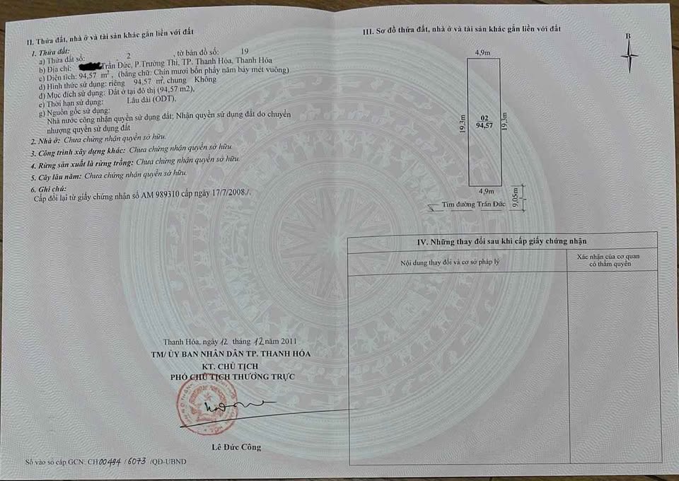 Chính chủ bán mảnh đất đường Trần Đức, vài bước ra đến công viên Hội An, đường Lê Hoàn, chùa Thanh Hà