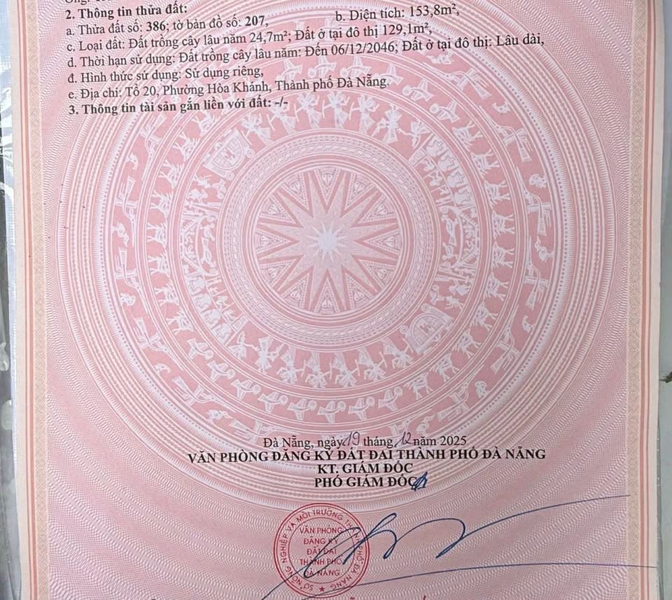 Bán lô đất 153.2m2 kiệt 183 Tô Hiệu, Đà Nẵng, hướng Tây Bắc