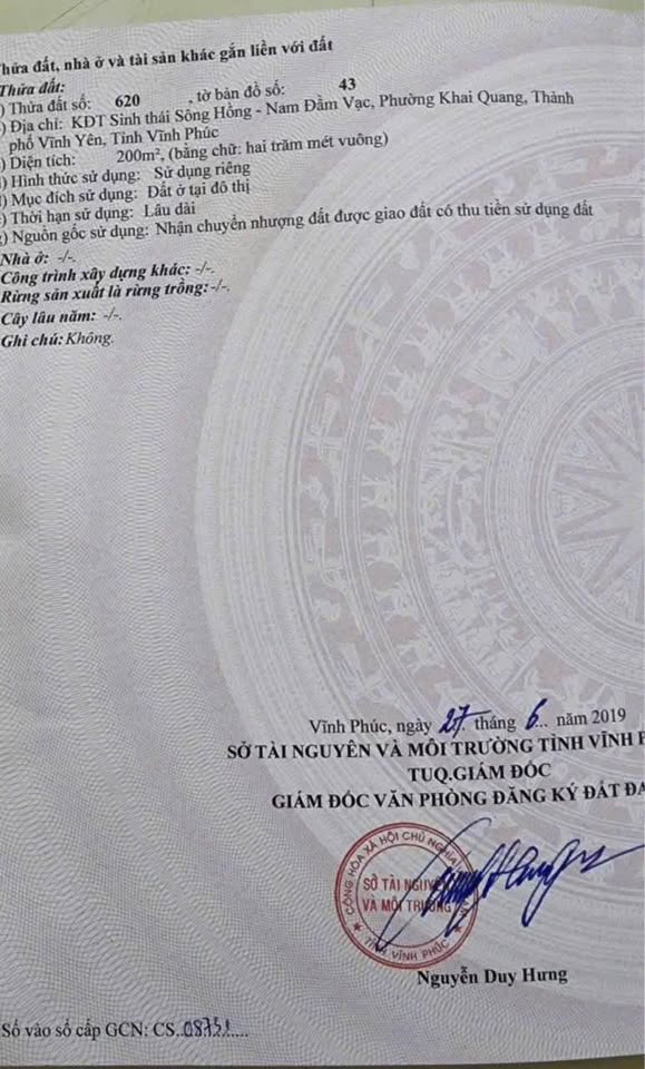 Bán biệt thự thành phố Vĩnh Yên, tỉnh Vĩnh Phúc, giá 5 tỷ