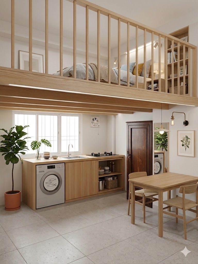 Căn hộ 1,29 tỷ trung tâm Quận 10, 22m2, 1 trệt 1 gác, sẵn sổ công chứng