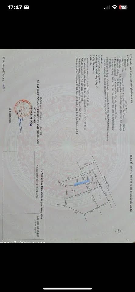 Bán đất tại tổ dân phố Thủ Trung, phường Tùng Thiện, Sơn Tây thành phố Hà Nội giá 3.0 tỷ