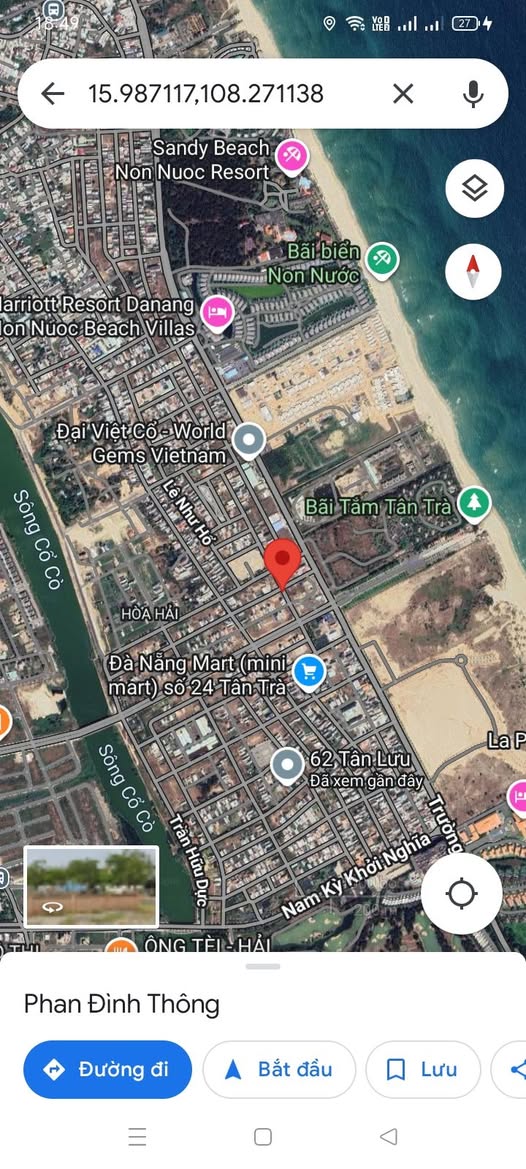 Bán đất đẹp trục Võ Văn Đồng, ngay bãi tắm Tân Trà, Ngũ Hành Sơn, Đà Nẵng