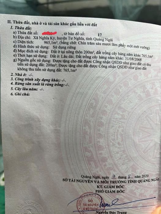 Bán đất đường ô tô tại Nghĩa Kỳ, Tư Nghĩa, giá thương lượng