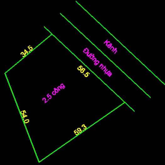 Bán đất lúa mặt tiền đường nhựa ấp Hoà Lạ A, xã Lương Hoà A, nay là xã Song Lộc