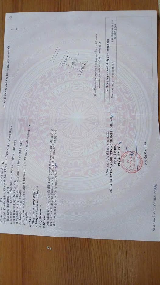 Bán đất vàng Lai Xá 69,6m2, mặt tiền 5,3m, đường 9m ô tô đỗ cửa