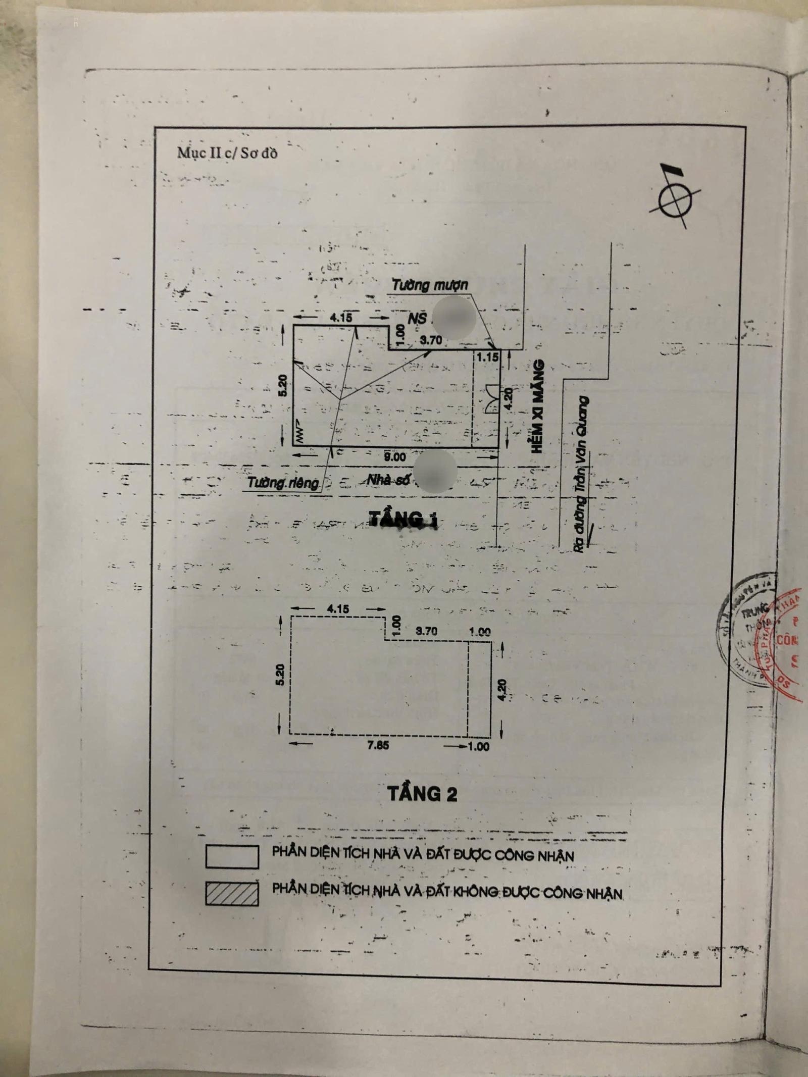 Bán nhà Hẻm Thông Trần Văn Quang Phường 10 Tân Bình. 4,2mx9m 1 Lầu Nở hậu5,2m Giá 5,8 Tỷ
