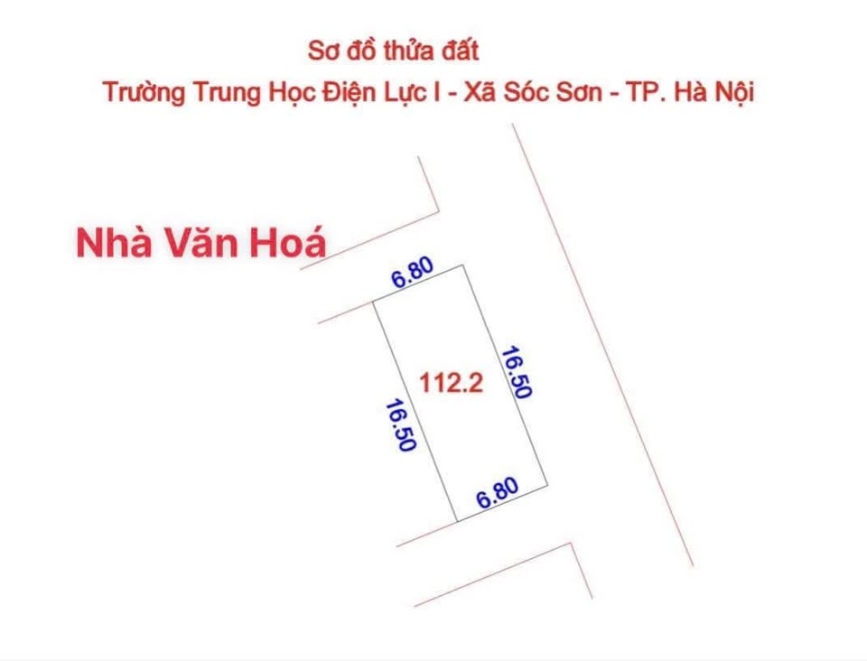 Bán lô góc 3 mặt đường cực đẹp, diện tích 112.3m2 tại khu tập thể Đại học Điện Lực, Sóc Sơn, Hà Nội