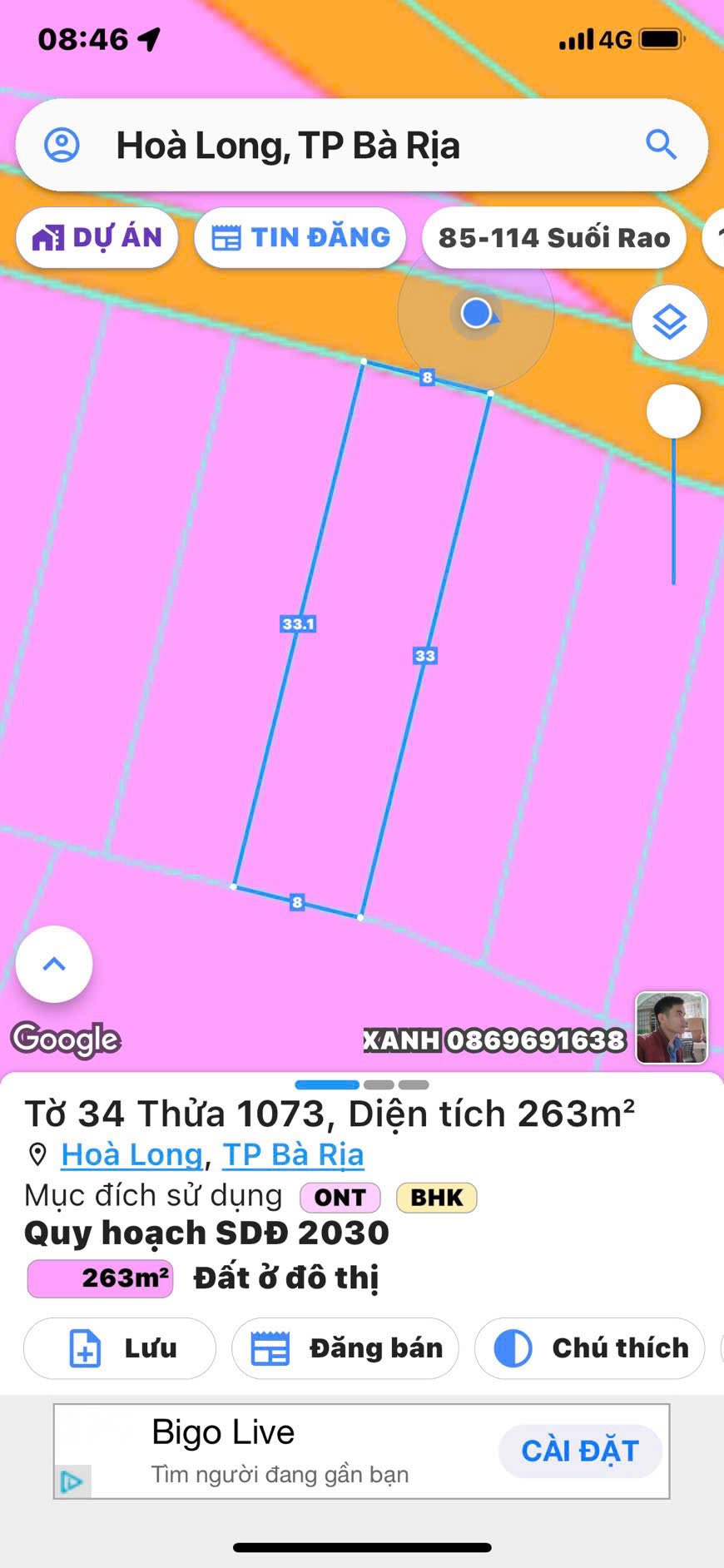 Bán đất Hoà Long, Bà Rịa cũ, đường nhựa rộng thênh thang, gần sông mát mẻ, giá cắt lỗ siêu hời