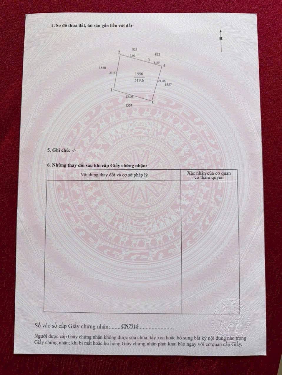 Bán đất Phú Tân, 519m2, hướng Nam, giá 1.6 tỷ, sổ đỏ trong tay