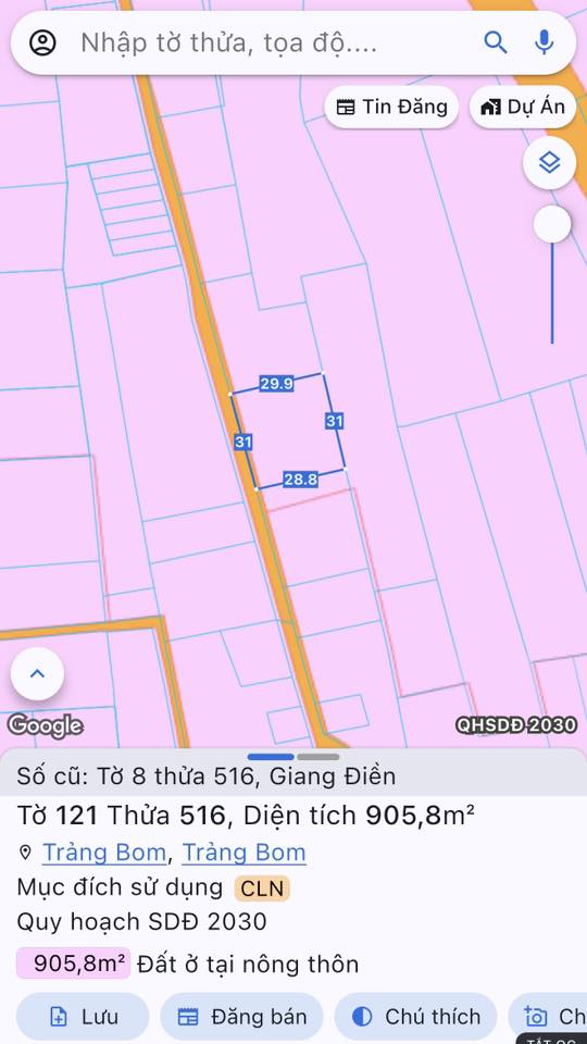 Bán đất huyện Trảng Bom, tỉnh Đồng Nai, giá 2,5 tỷ