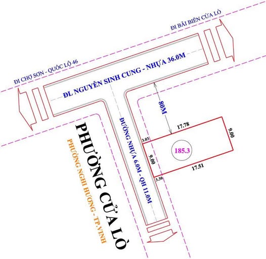 Bán đất đẹp tại Cửa Lò, hàng F0, giá 2.8 tỷ
