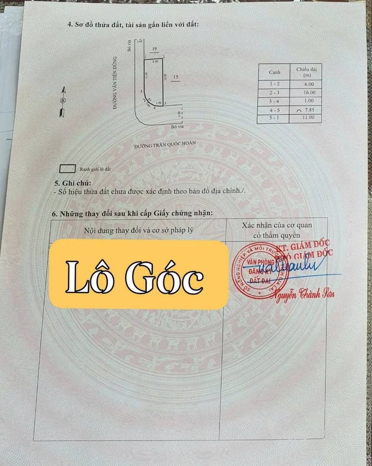 Bán lô góc mặt tiền đường Trần Quốc Hoàn, phường Quy Nhơn Bắc, giá 4.9 tỷ