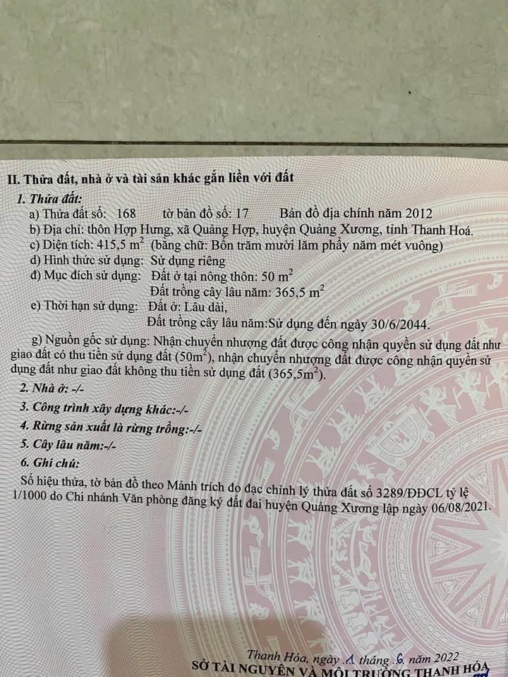 Bán lô đất đẹp nhất tại Quảng Hợp, Quảng Xương